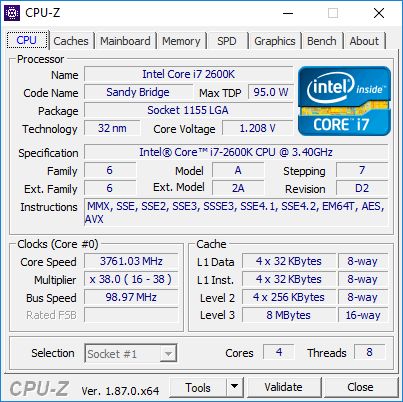 i7 2600K intel CPU